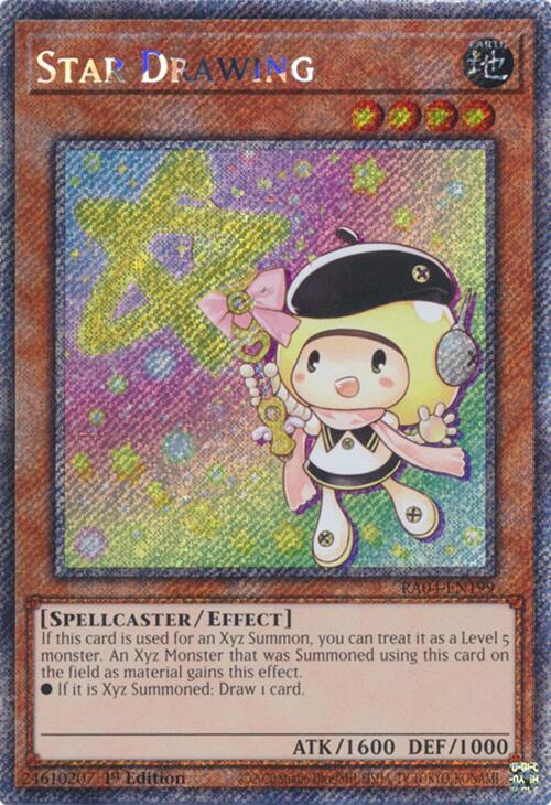 Star Drawing (Platinum Secret Rare) RA04-EN199 card from Quarter Century Stampede