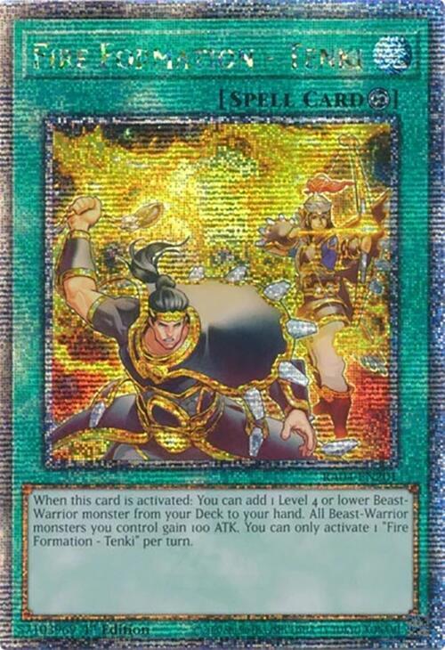 Fire Formation - Tenki (Quarter Century Secret Rare) RA04-EN201 card from Quarter Century Stampede