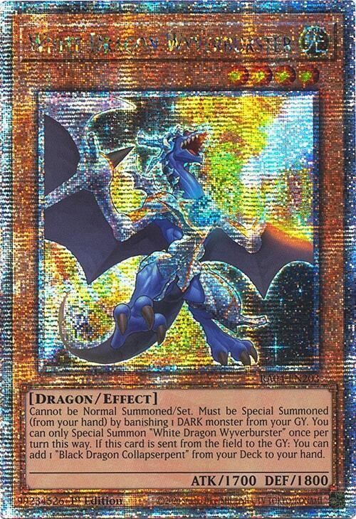 White Dragon Wyverburster (Quarter Century Secret Rare) RA04-EN203 card from Quarter Century Stampede