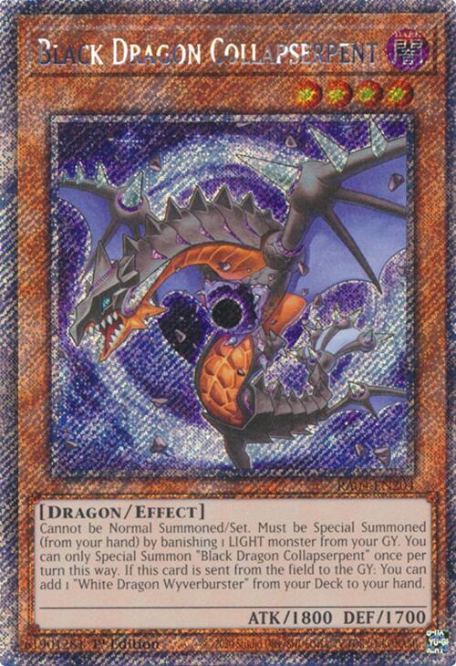 Black Dragon Collapserpent (Platinum Secret Rare) RA04-EN204 card from Quarter Century Stampede