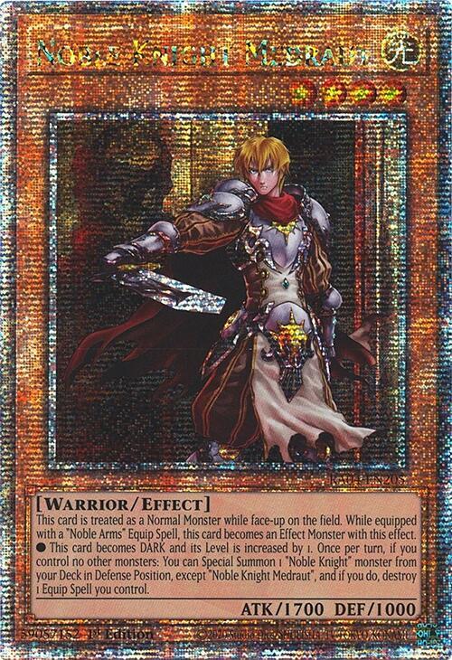 Noble Knight Medraut (Quarter Century Secret Rare) RA04-EN205 card from Quarter Century Stampede