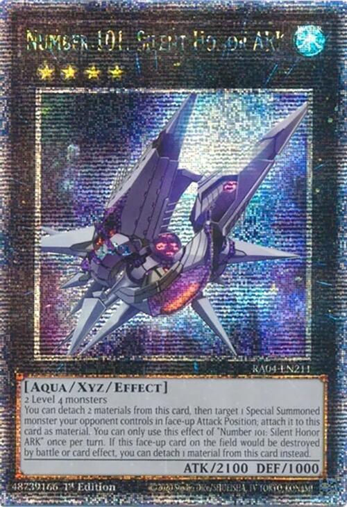 Number 101: Silent Honor ARK (Quarter Century Secret Rare) RA04-EN211 card from Quarter Century Stampede