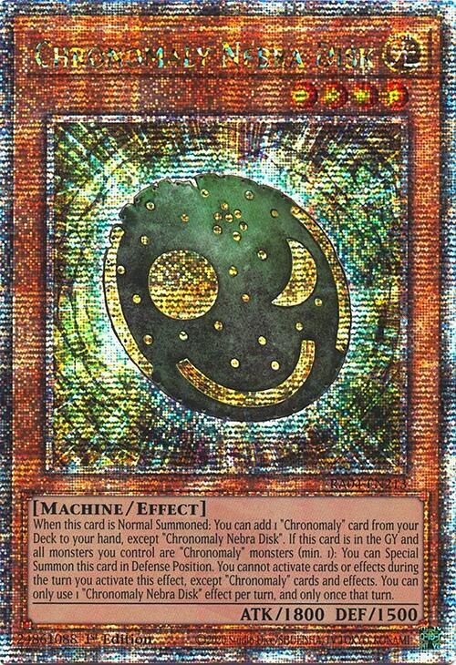 Chronomaly Nebra Disk (Quarter Century Secret Rare) RA04-EN213 card from Quarter Century Stampede