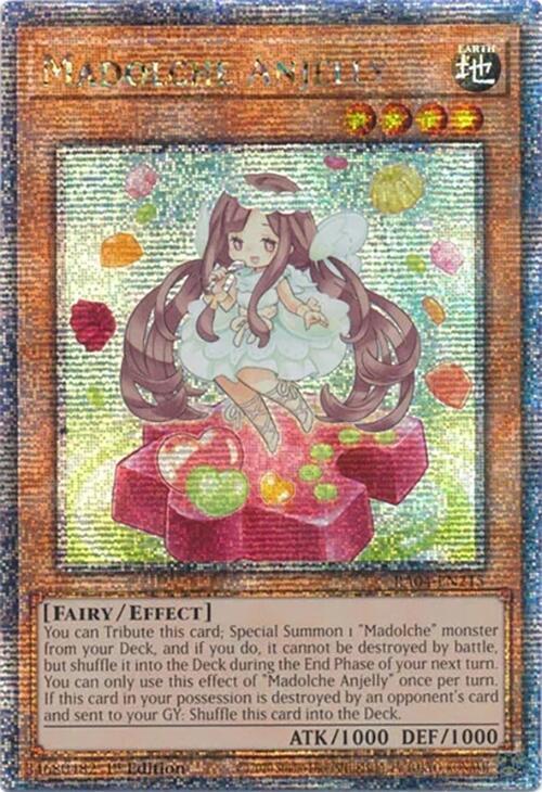 Madolche Anjelly (Quarter Century Secret Rare) RA04-EN215 card from Quarter Century Stampede