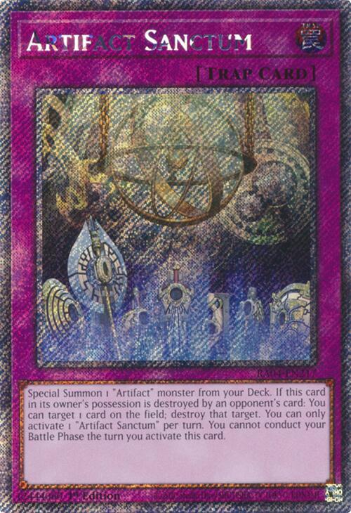 Artifact Sanctum (Platinum Secret Rare) RA04-EN217 card from Quarter Century Stampede