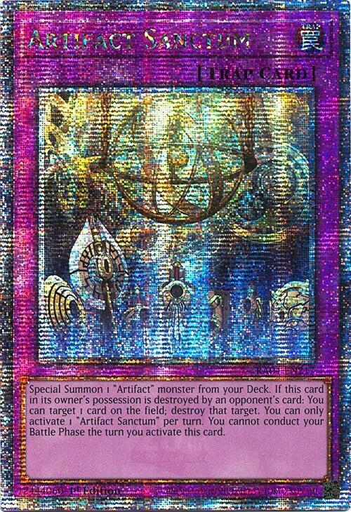 Artifact Sanctum (Quarter Century Secret Rare) RA04-EN217 card from Quarter Century Stampede