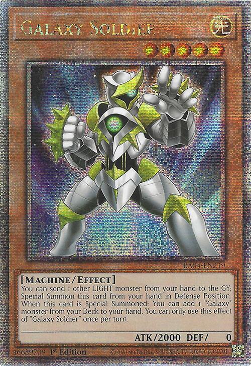 Galaxy Soldier (Quarter Century Secret Rare) RA04-EN219 card from Quarter Century Stampede