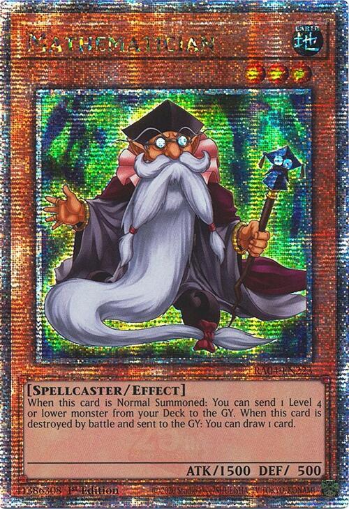 Mathematician (Quarter Century Secret Rare) RA04-EN223 card from Quarter Century Stampede
