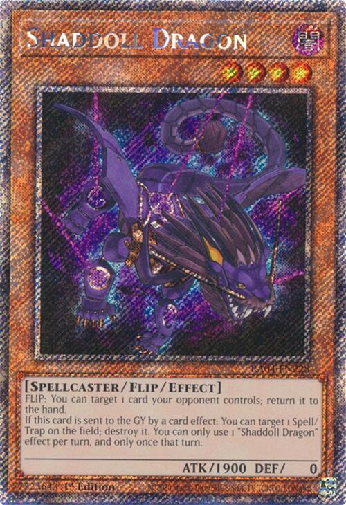 Shaddoll Dragon (Platinum Secret Rare) RA04-EN228 card from Quarter Century Stampede