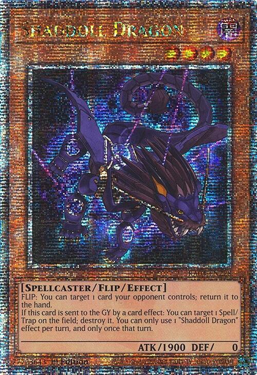 Shaddoll Dragon (Quarter Century Secret Rare) RA04-EN228 card from Quarter Century Stampede