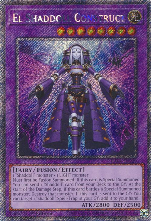 El Shaddoll Construct (Platinum Secret Rare) RA04-EN229 card from Quarter Century Stampede