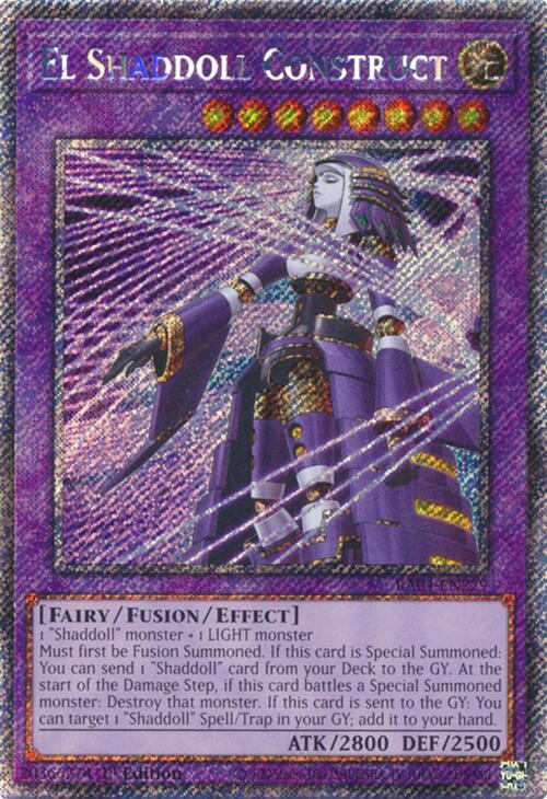 El Shaddoll Construct (Platinum Secret Rare) (Alternate Art) RA04-EN229 card from Quarter Century Stampede