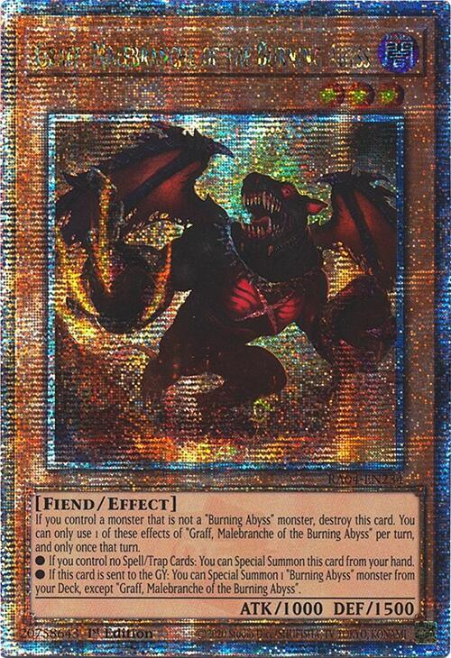 Graff, Malebranche of the Burning Abyss (Quarter Century Secret Rare) RA04-EN234 card from Quarter Century Stampede