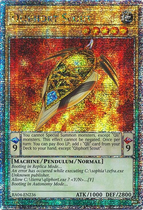 Qliphort Scout (Quarter Century Secret Rare) RA04-EN236 card from Quarter Century Stampede