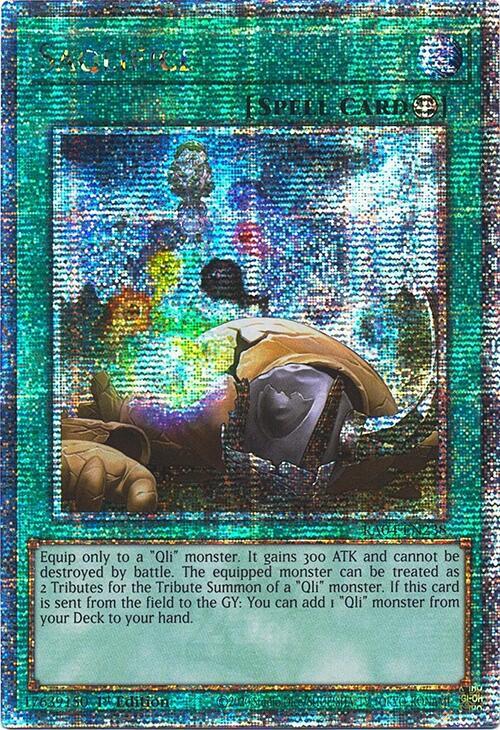 Saqlifice (Quarter Century Secret Rare) RA04-EN238 card from Quarter Century Stampede