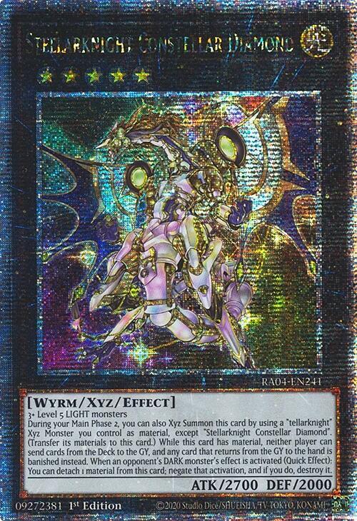 Stellarknight Constellar Diamond (Quarter Century Secret Rare) RA04-EN241 card from Quarter Century Stampede