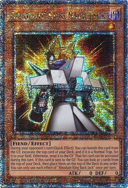 Absolute King Back Jack (Quarter Century Secret Rare) RA04-EN244 card from Quarter Century Stampede