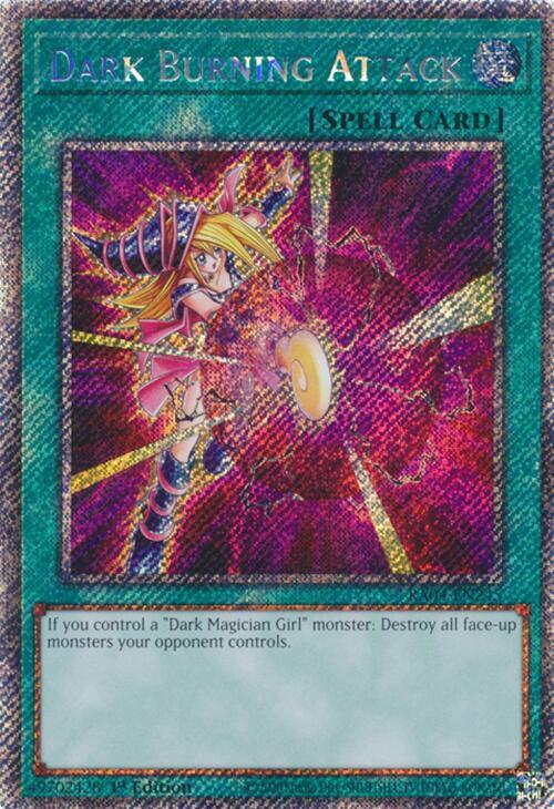 Dark Burning Attack (Platinum Secret Rare) RA04-EN245 card from Quarter Century Stampede