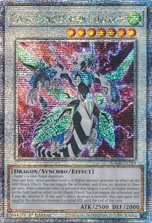Clear Wing Synchro Dragon (Quarter Century Secret Rare) RA04-EN249 card from Quarter Century Stampede