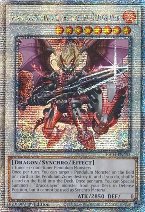 Ignister Prominence, the Blasting Dracoslayer (Quarter Century Secret Rare) RA04-EN253 card from Quarter Century Stampede