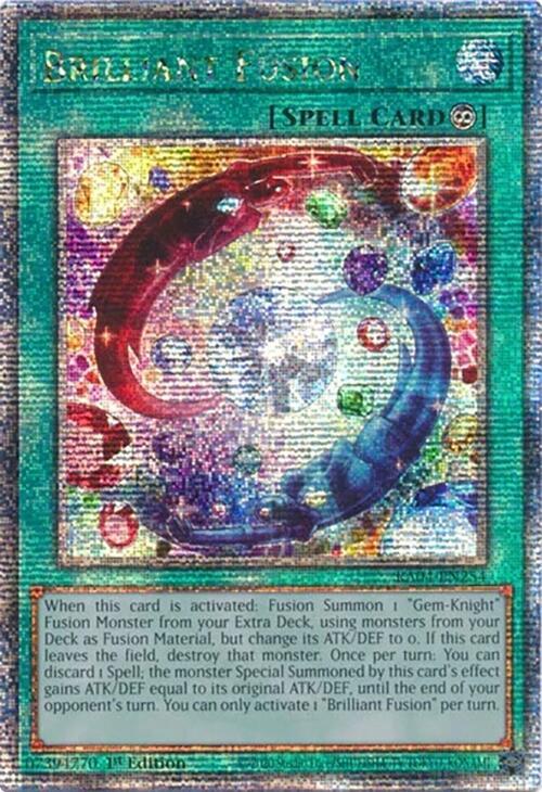 Brilliant Fusion (Quarter Century Secret Rare) RA04-EN254 card from Quarter Century Stampede
