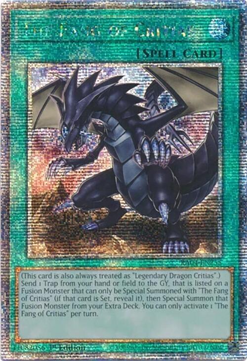The Fang of Critias (Quarter Century Secret Rare) RA04-EN255 card from Quarter Century Stampede
