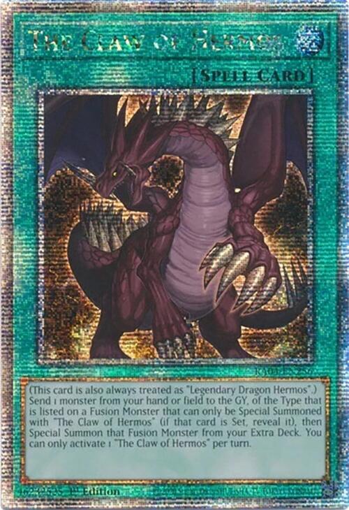 The Claw of Hermos (Quarter Century Secret Rare) RA04-EN256 card from Quarter Century Stampede