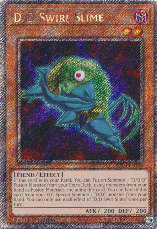 D/D Swirl Slime (Platinum Secret Rare) RA04-EN258 card from Quarter Century Stampede