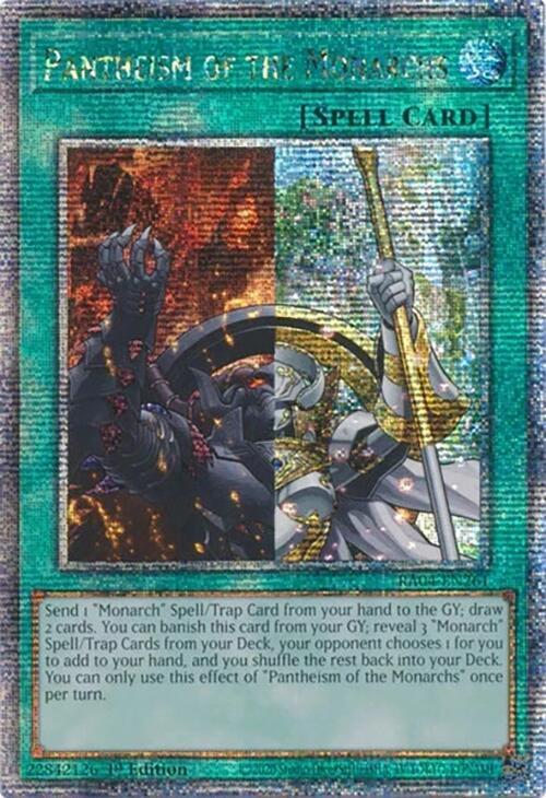 Pantheism of the Monarchs (Quarter Century Secret Rare) RA04-EN261 card from Quarter Century Stampede