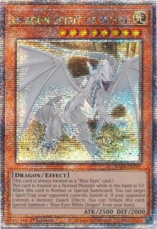 Dragon Spirit of White (Quarter Century Secret Rare) RA04-EN265 card from Quarter Century Stampede