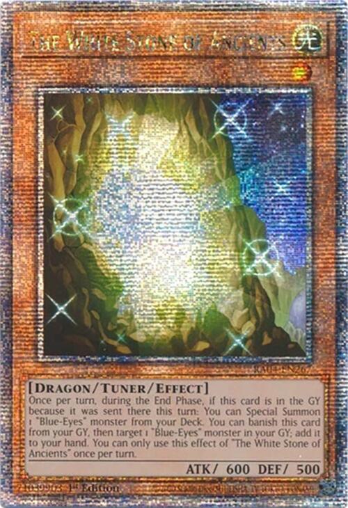 The White Stone of Ancients (Quarter Century Secret Rare) RA04-EN267 card from Quarter Century Stampede