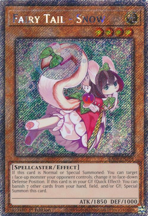 Fairy Tail - Snow (Platinum Secret Rare) RA04-EN269 card from Quarter Century Stampede