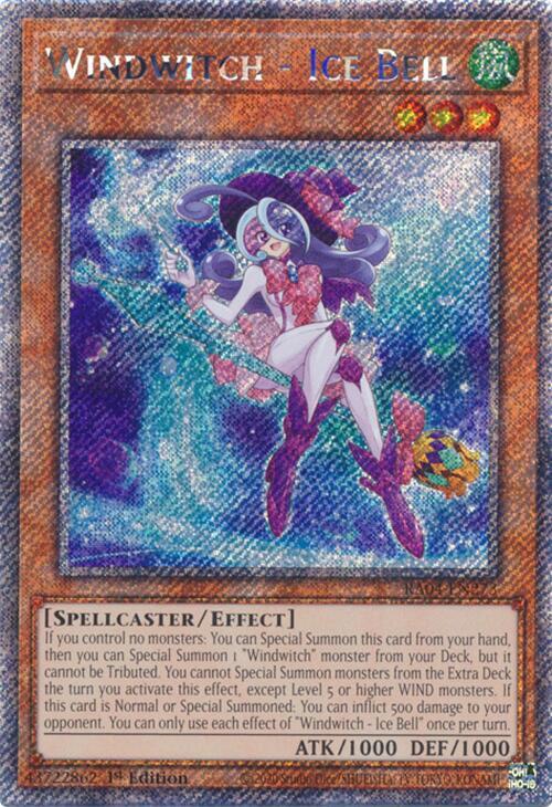 Windwitch - Ice Bell (Platinum Secret Rare) RA04-EN273 card from Quarter Century Stampede