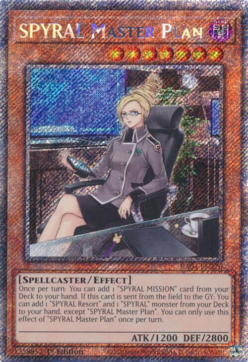 SPYRAL Master Plan (Platinum Secret Rare) RA04-EN276 card from Quarter Century Stampede