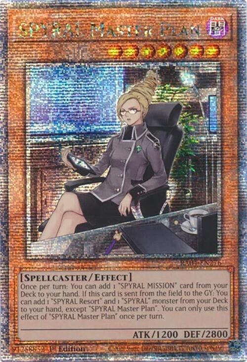 SPYRAL Master Plan (Quarter Century Secret Rare) RA04-EN276 card from Quarter Century Stampede