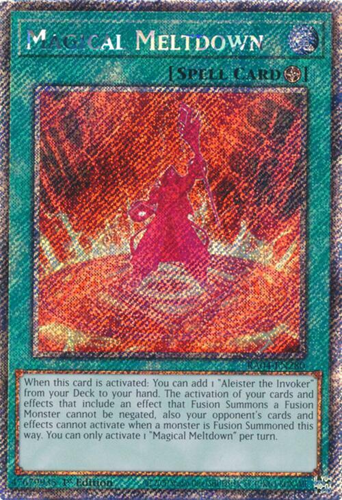 Magical Meltdown (Platinum Secret Rare) RA04-EN280 card from Quarter Century Stampede