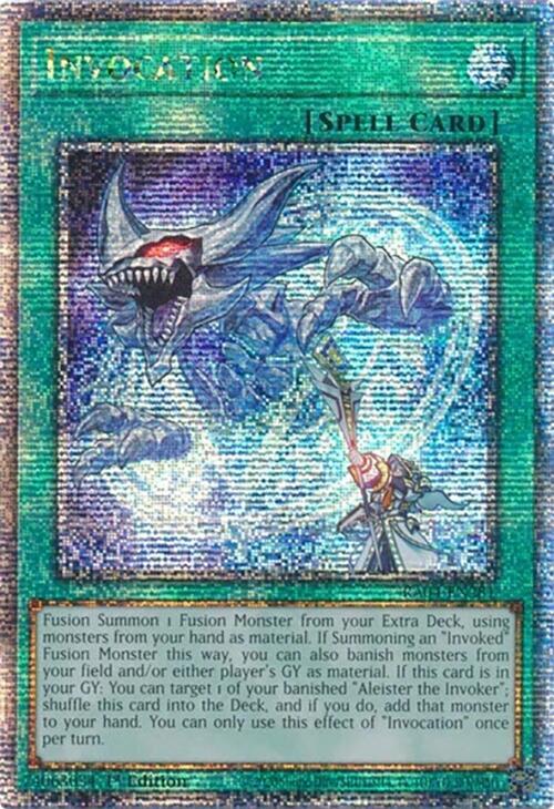 Invocation (Quarter Century Secret Rare) RA04-EN281 card from Quarter Century Stampede