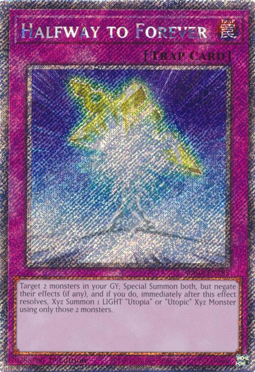 Halfway to Forever (Platinum Secret Rare) RA04-EN285 card from Quarter Century Stampede
