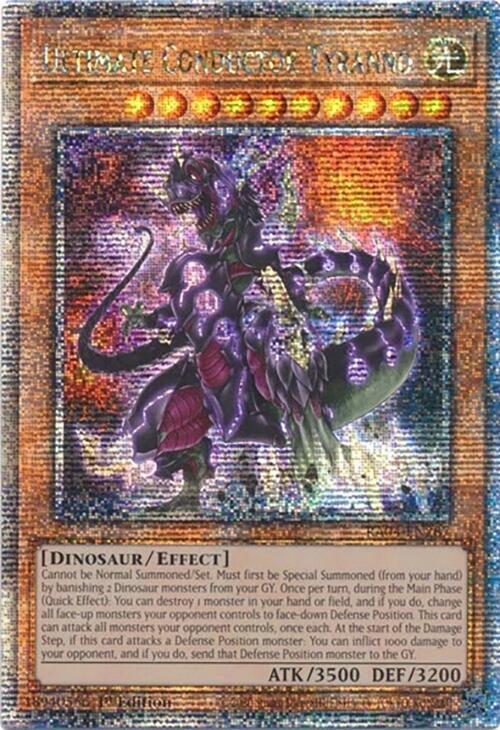 Ultimate Conductor Tyranno (Quarter Century Secret Rare) RA04-EN287 card from Quarter Century Stampede