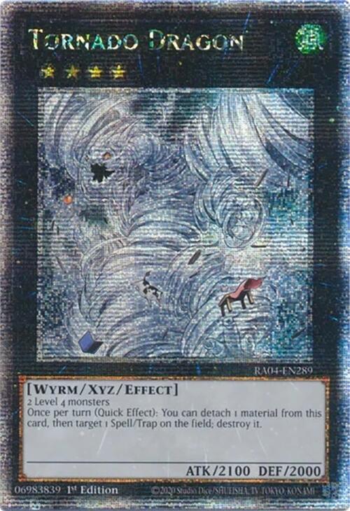 Tornado Dragon (Quarter Century Secret Rare) RA04-EN289 card from Quarter Century Stampede