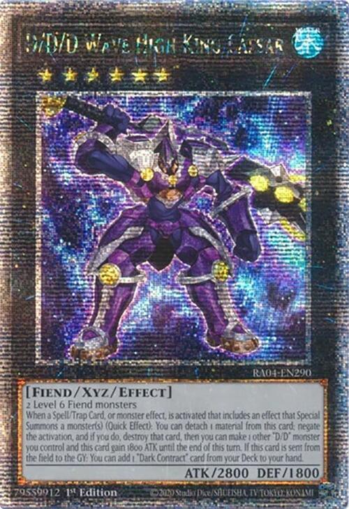 D/D/D Wave High King Caesar (Quarter Century Secret Rare) RA04-EN290 card from Quarter Century Stampede