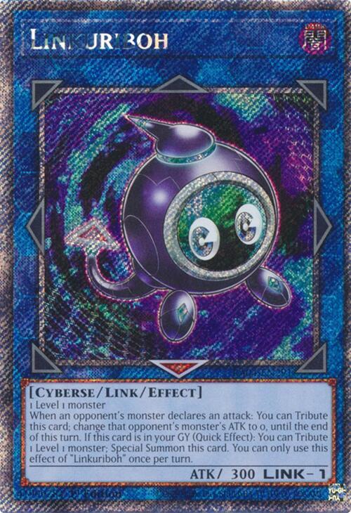 Linkuriboh (Platinum Secret Rare) RA04-EN291 card from Quarter Century Stampede