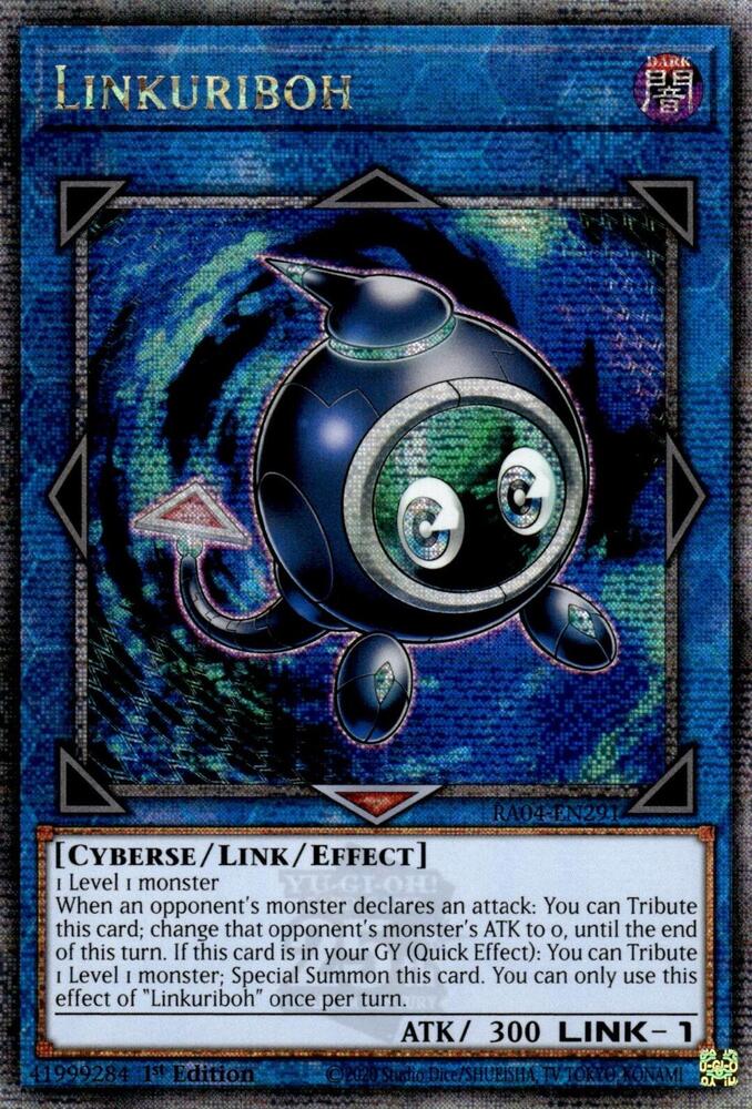 Linkuriboh (Quarter Century Secret Rare) RA04-EN291 card from Quarter Century Stampede