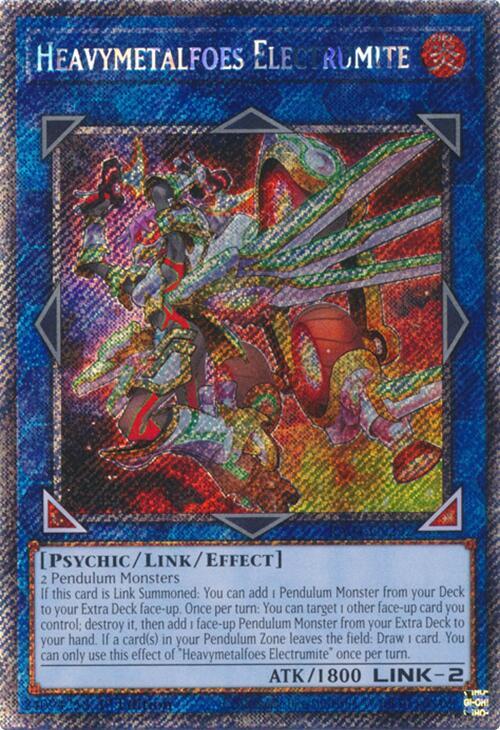 Heavymetalfoes Electrumite (Platinum Secret Rare) RA04-EN292 card from Quarter Century Stampede