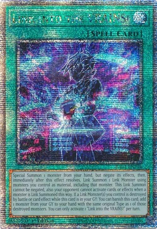 Link into the VRAINS! (Quarter Century Secret Rare) RA04-EN294 card from Quarter Century Stampede