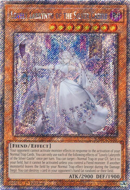 Lovely Labrynth of the Silver Castle (Platinum Secret Rare) RA04-EN295 card from Quarter Century Stampede