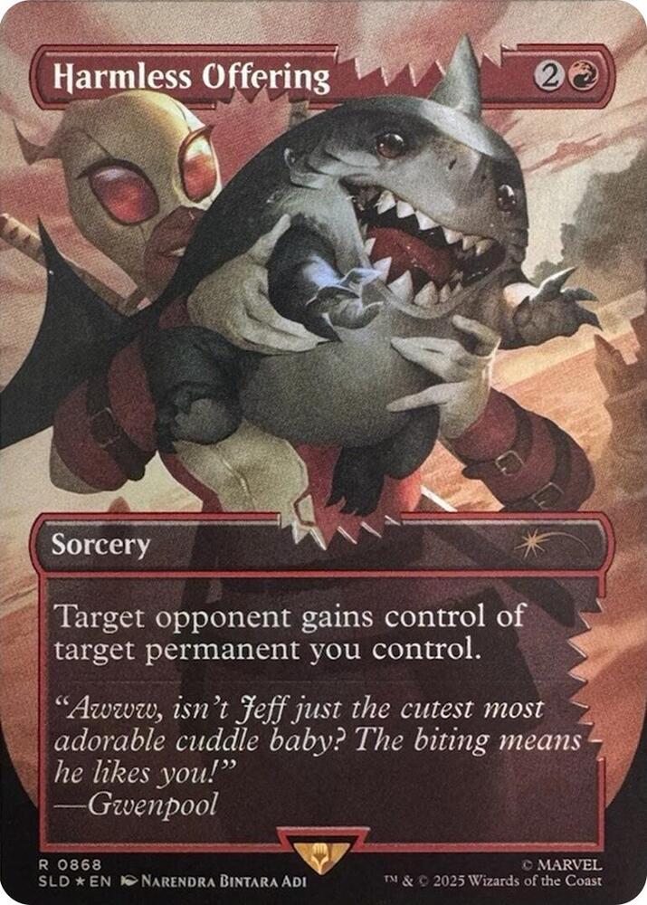 Harmless Offering (Rainbow Foil) 868 card from Secret Lair Drop Series