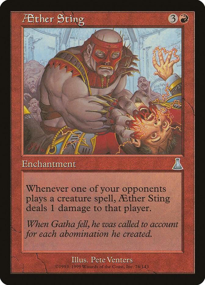 Aether Sting 76 card from Urza's Destiny