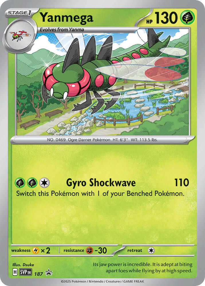 Yanmega 187 card from SV: Scarlet & Violet Promo Cards
