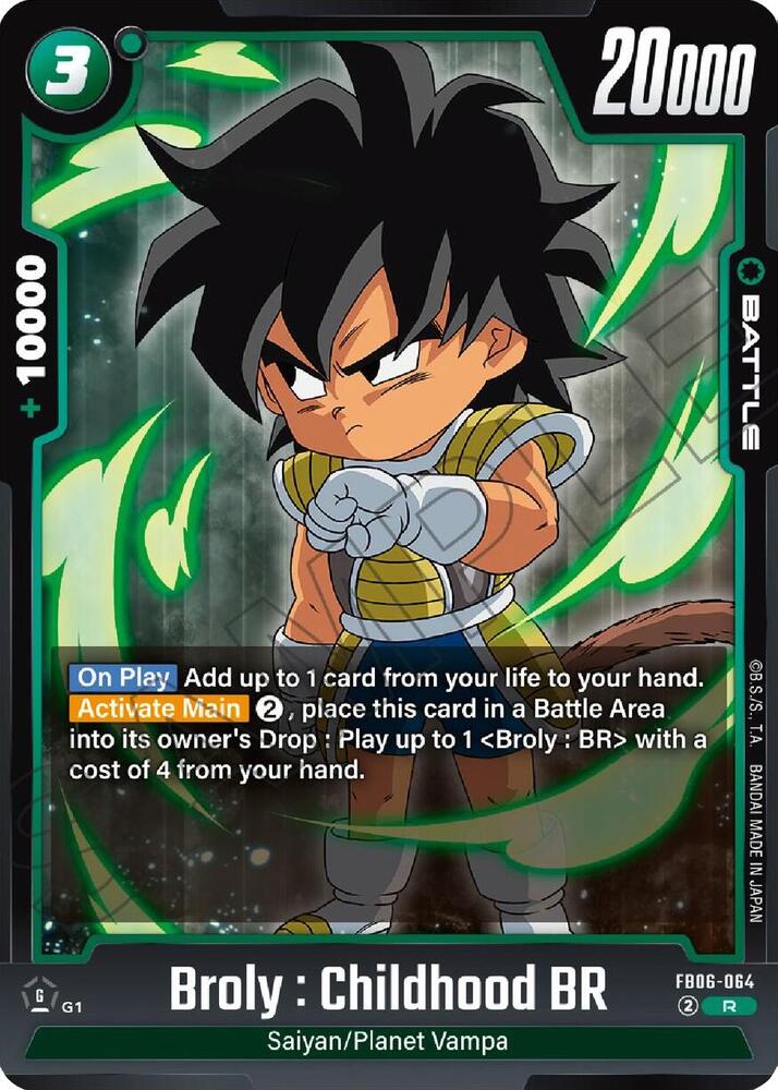 Broly : Childhood BR FB06-064 card from Rivals Clash
